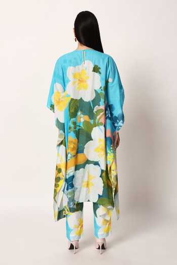 Ruhr India Kosumosu Print Kaftan & Pant Set 