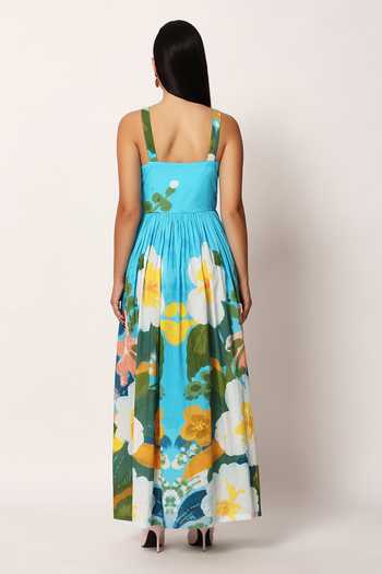 Ruhr India Kosumosu Floral Print Dress 