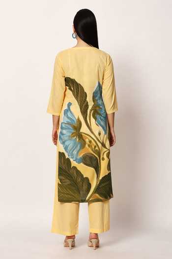 Ruhr India Zwaan Print Kurta & Pant Set 