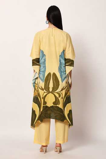 Ruhr India Zwaan Print Kaftan & Pant Set 