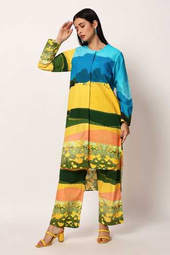 Ruhr India Fuji Print Kurta & Pant Set 