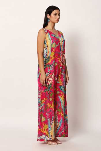 Ruhr India Multi Color Sahar Paisley Print Jumpsuit Online at Aza Fashions Ruhr India_Multi Color Sahar Paisley Print Jumpsuit _Online_at_Aza_Fashions