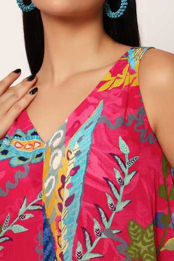 Ruhr India Multi Color Sahar Paisley Print Jumpsuit at Aza Fashions Ruhr India_Multi Color Sahar Paisley Print Jumpsuit _at_Aza_Fashions