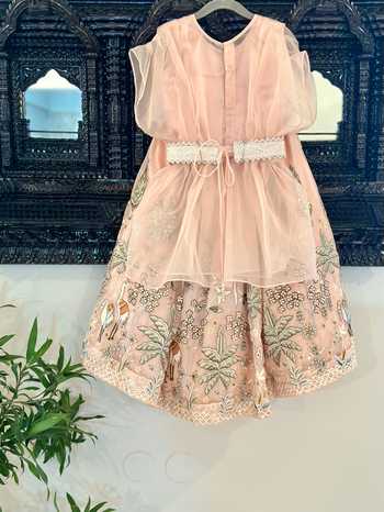Rage Attire-Sweta Saria Flamingo Floral Embroidered Lehenga Set 