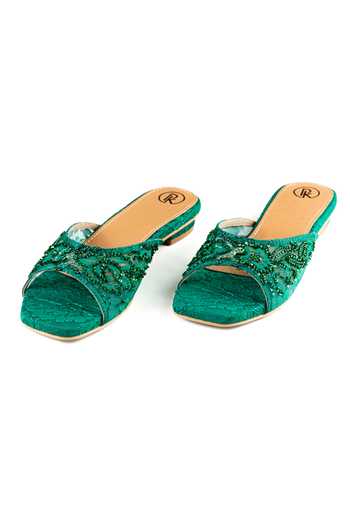 PREET KAUR Emera Embroidered Flats 