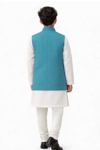 PAARSH Mayurvana Embroidered Nehru Jacket & Kurta Set 