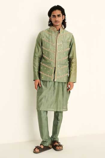 Mahima Mahajan Emmad Hand Embroidered Bundi & Kurta Set 