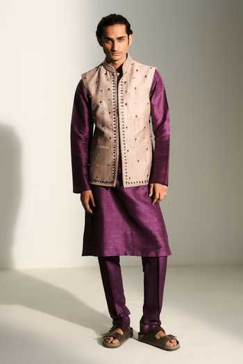 Mahima Mahajan Affan Hand Embroidered Bundi & Kurta Set 