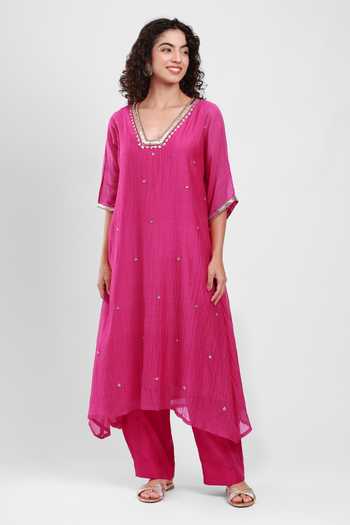 Kyra By Bhavna Zyrah Chanderi Kaftan & Pant Set 