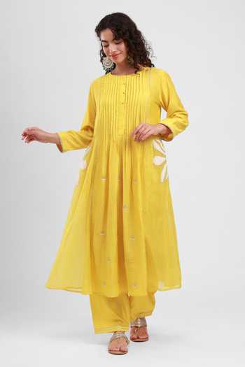 Kyra By Bhavna Gulnaz Chanderi Kurta & Pant Set 