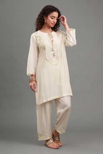 Kyra By Bhavna Afreen Chanderi Kurta & Pant Set 