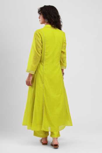 Kyra By Bhavna Nidha Chanderi Angrakha & Pant Set 