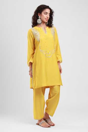 Kyra By Bhavna Afreen Chanderi Kurta & Pant Set 
