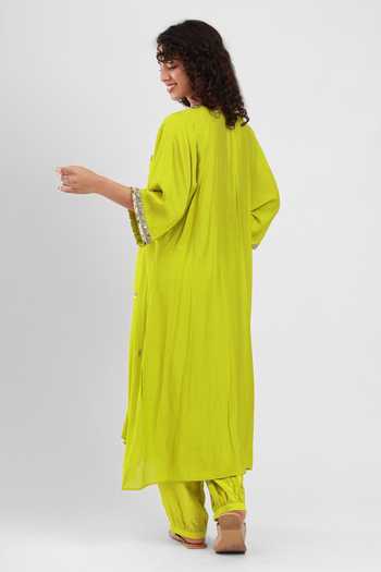 Kyra By Bhavna Fariha Chanderi Kaftan & Pant Set 