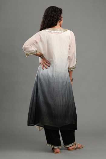 Kyra By Bhavna Ziya Ombre Kaftan & Pant Set 