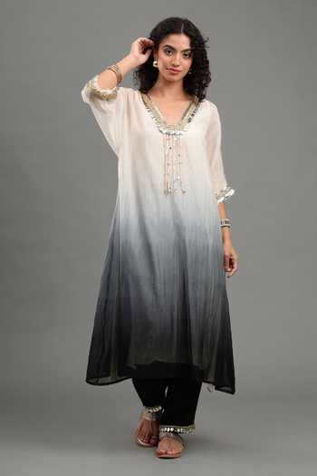 Kyra By Bhavna Ziya Ombre Kaftan & Pant Set 