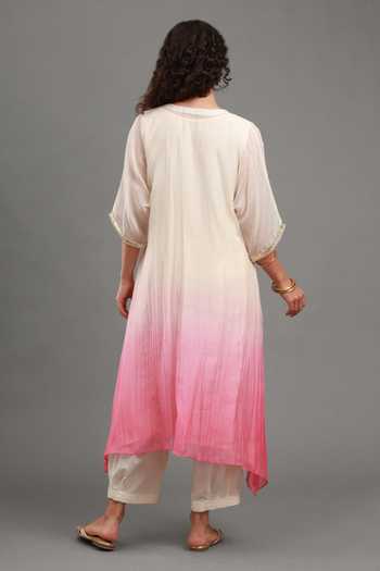 Kyra By Bhavna Zyrah Chanderi Kaftan & Pant Set 