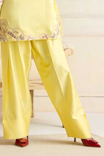 RINESSA Yellow Organza, Bemberg, Lelah Thread And Sequin Work Kurta Farshi Salwar Set Online at Aza Fashions RINESSA_Yellow Organza, Bemberg, Lelah Thread And Sequin Work Kurta Farshi Salwar Set _Online_at_Aza_Fashions