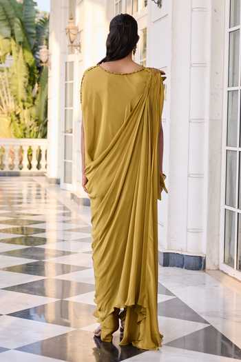 RINESSA Draped Skirt & Top Set 