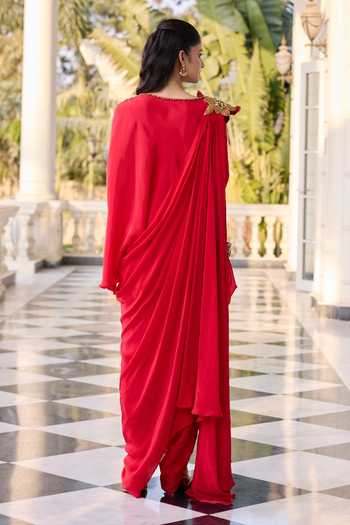 RINESSA Draped Skirt & Top Set 