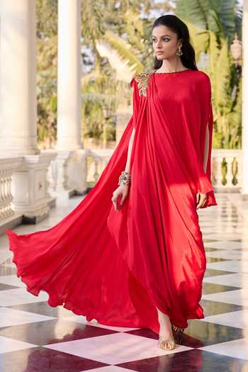 RINESSA Draped Skirt & Top Set 