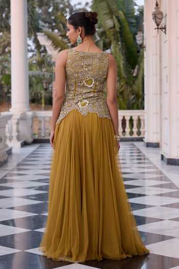 RINESSA Hand Embroidered Sleeveless Anarkali 