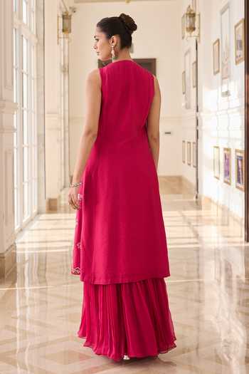 RINESSA Embellished Jacket Ruched Skirt Set 