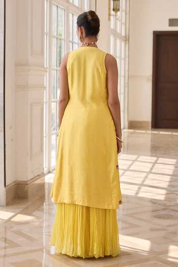 RINESSA Embellished Jacket Ruched Skirt Set 