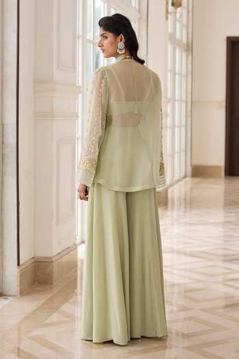 RINESSA Hand Embellished Jacket Sharara Set 