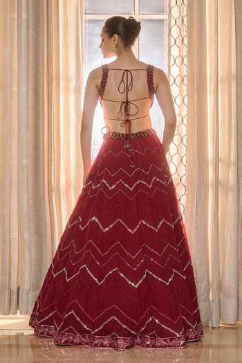RINESSA Crystal Embellished Lehenga Set 