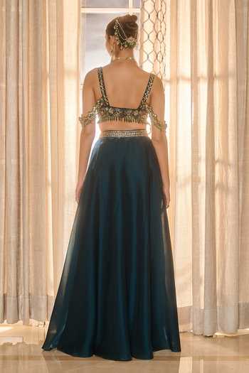 RINESSA Hand Embroidered Blouse Lehenga Set 