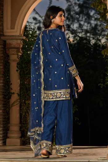 RINESSA Zari Work Kurta Palazzo Set 