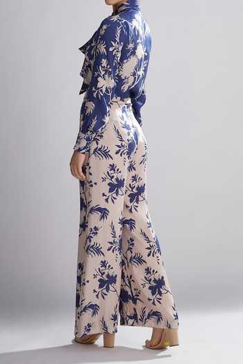 Koai Silk Floral Print Palazzos For Kids