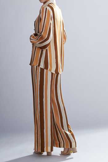 Koai Silk Striped Palazzos For Kids