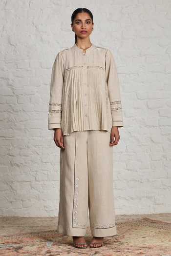 Sue Mue Thea Pure Linen Top & Pant Set 