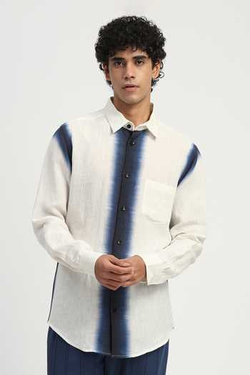 ABRAHAM AND THAKORE Ombre Print Shirt 
