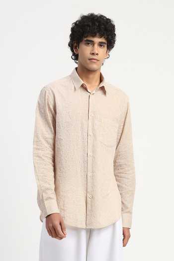 Abraham And Thakore Scribble Embroidered Shirt 