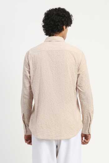 Abraham And Thakore Scribble Embroidered Shirt 