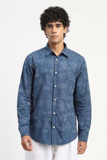 Abraham And Thakore Kantha Animals Pattern Shirt 
