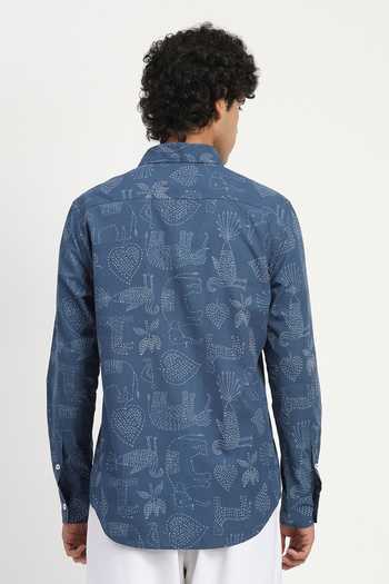 Abraham And Thakore Kantha Animals Pattern Shirt 