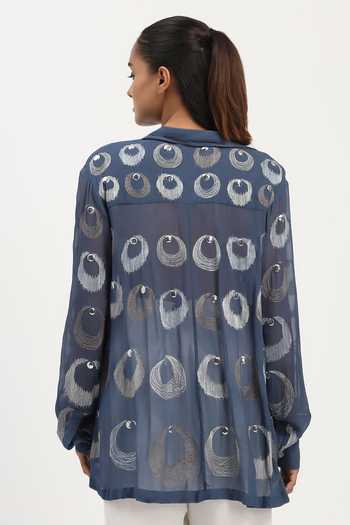 Abraham And Thakore Ottoman Moon Embellished Shirt 