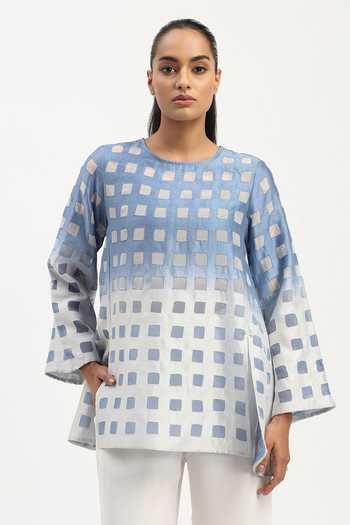 Abraham And Thakore Ombre Cutwork Top 