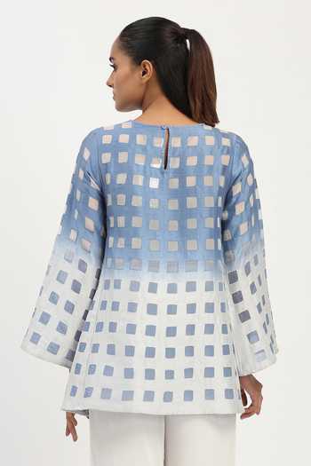 Abraham And Thakore Ombre Cutwork Top 