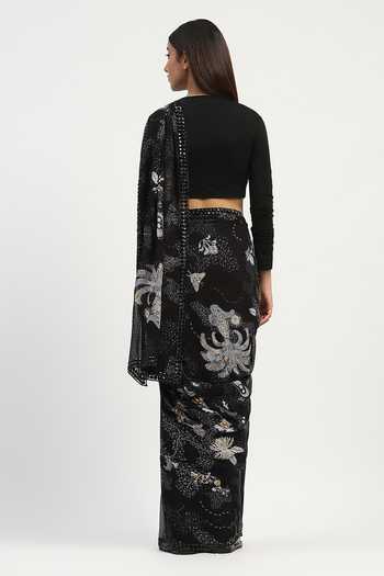 Abraham And Thakore Floral Print Saree 