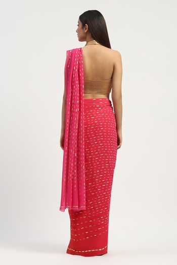 Abraham And Thakore Dash Print & Embellished Saree 
