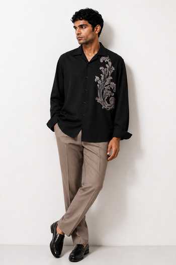 ROHIT DOSHI Baroque Embroidered Polyester Shirt 