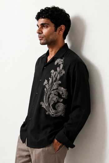 ROHIT DOSHI Baroque Embroidered Polyester Shirt 