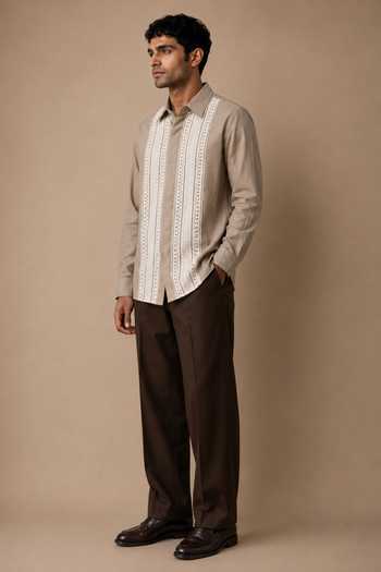 ROHIT DOSHI Lacescape Cotton Shirt 