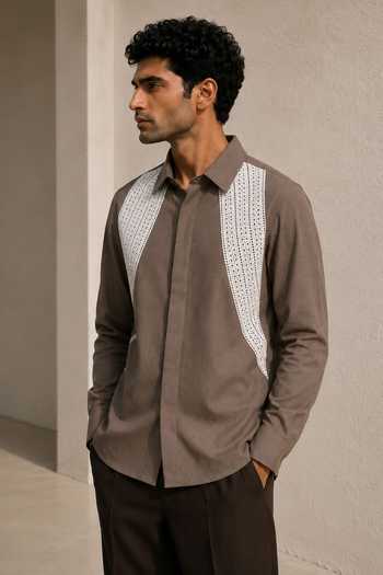Rohit Doshi Lace Almighty Cotton Shirt 