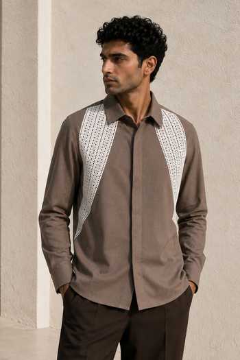 Rohit Doshi Lace Almighty Cotton Shirt 